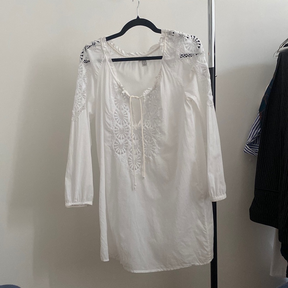 Embroidered Cotton Beach Coverup from JCrew